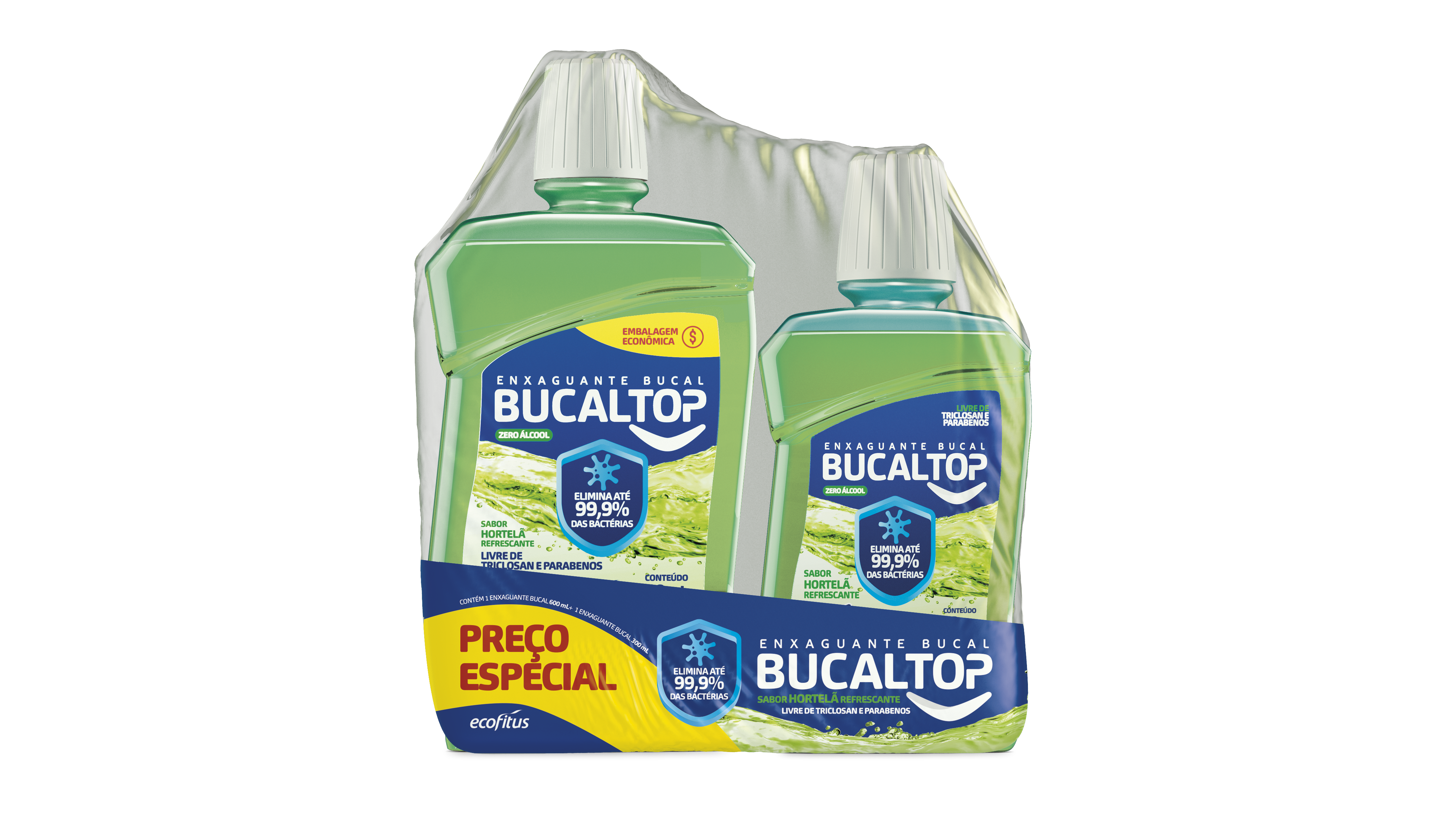 Kit Bucaltop Hortelã 600 mL + 300 mL